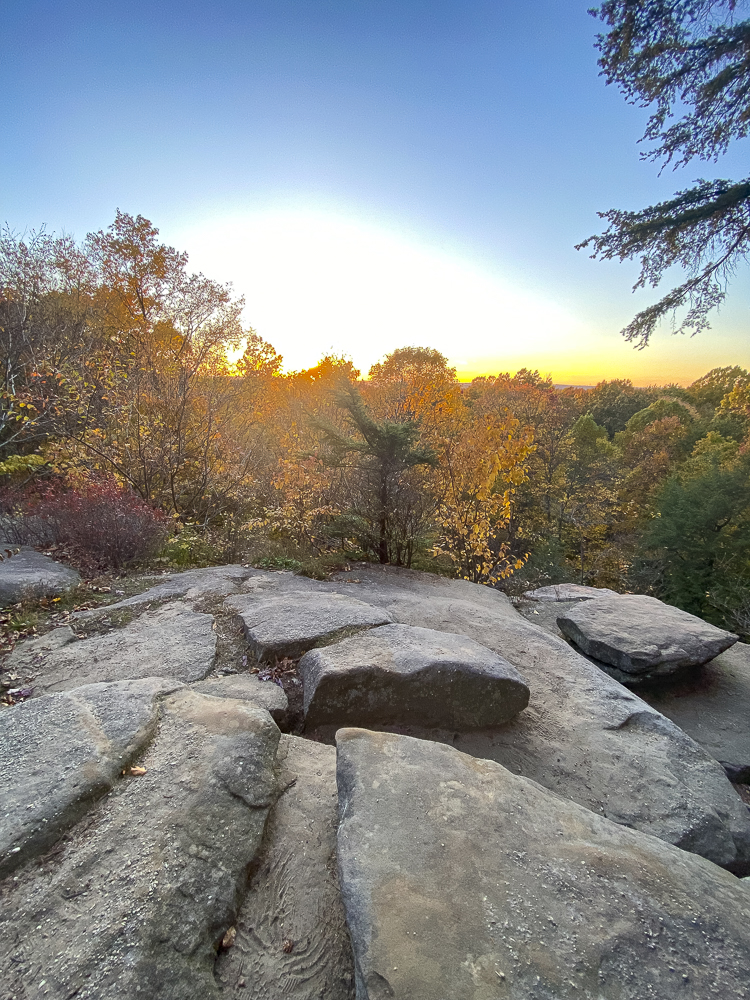 Ledges Overlook at sunset